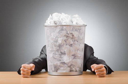 Different types of construction waste materials